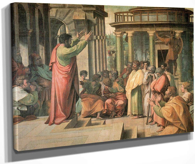 St. Paul Preaching In Athens By Raphael Fine Art Print