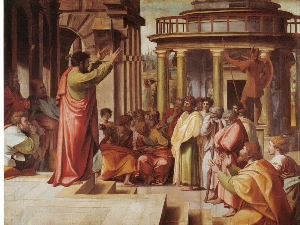 St Paul Preaching To The Athenians Fine Art Print