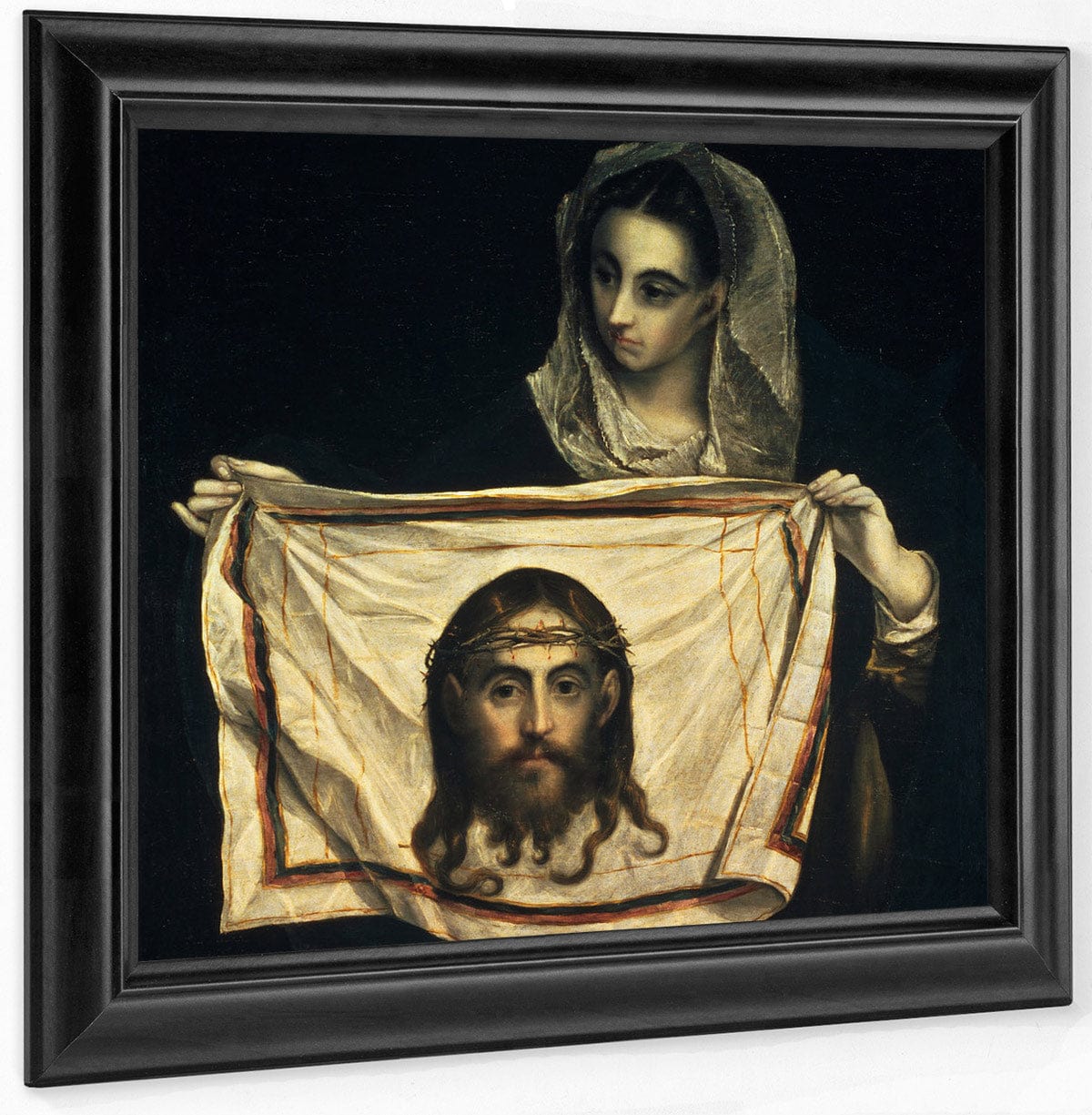 St.Veronica With The Holy Shroud I By El Greco Fine Art Print