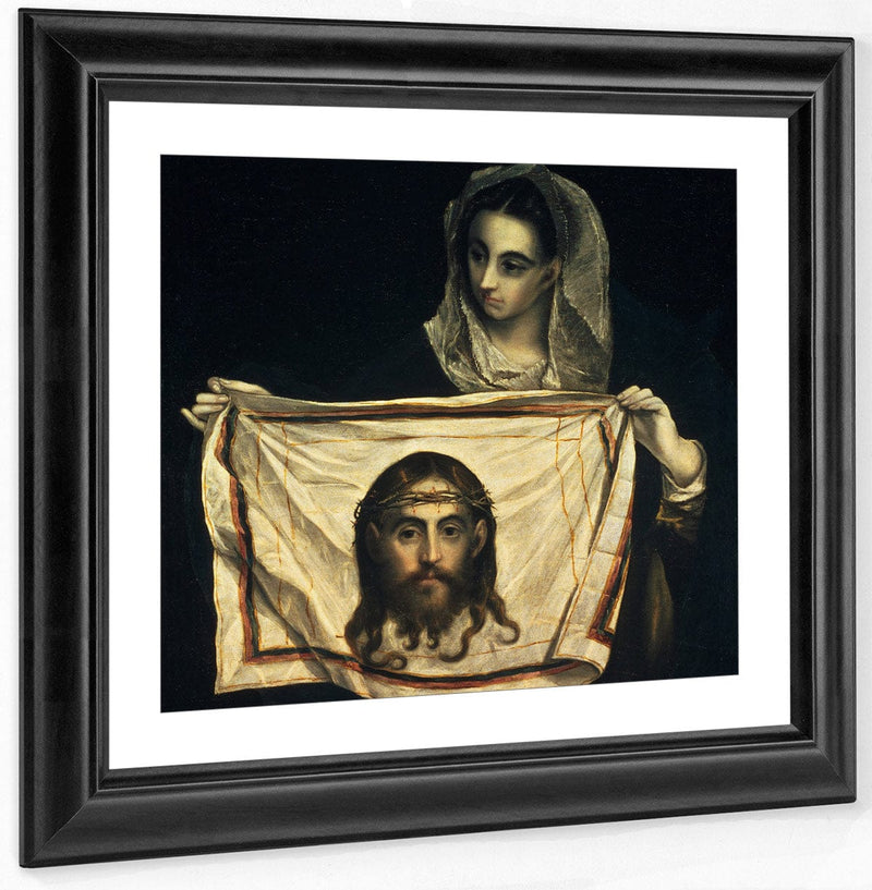 St.Veronica With The Holy Shroud I By El Greco Fine Art Print
