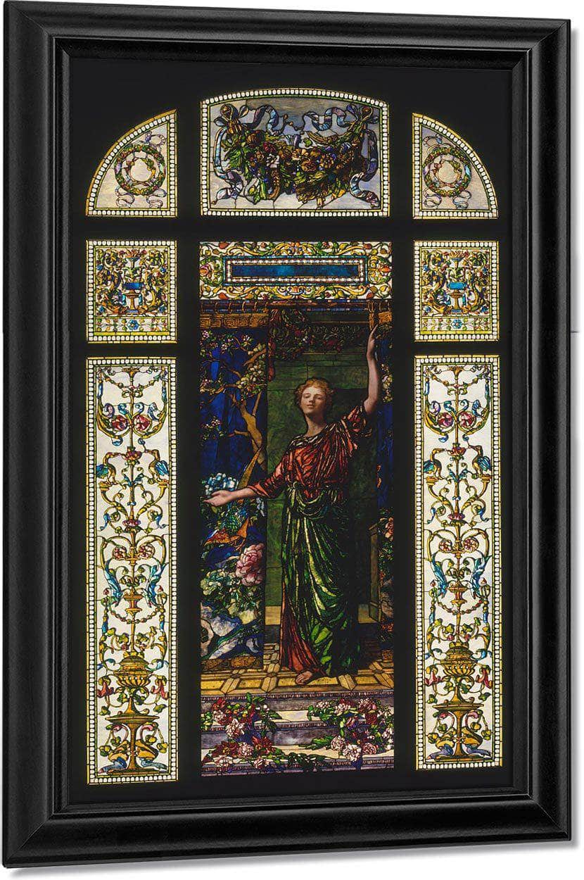 Stained Glass Window From The Mrs. George T. Bliss House New York By John La Farge Fine Art Print