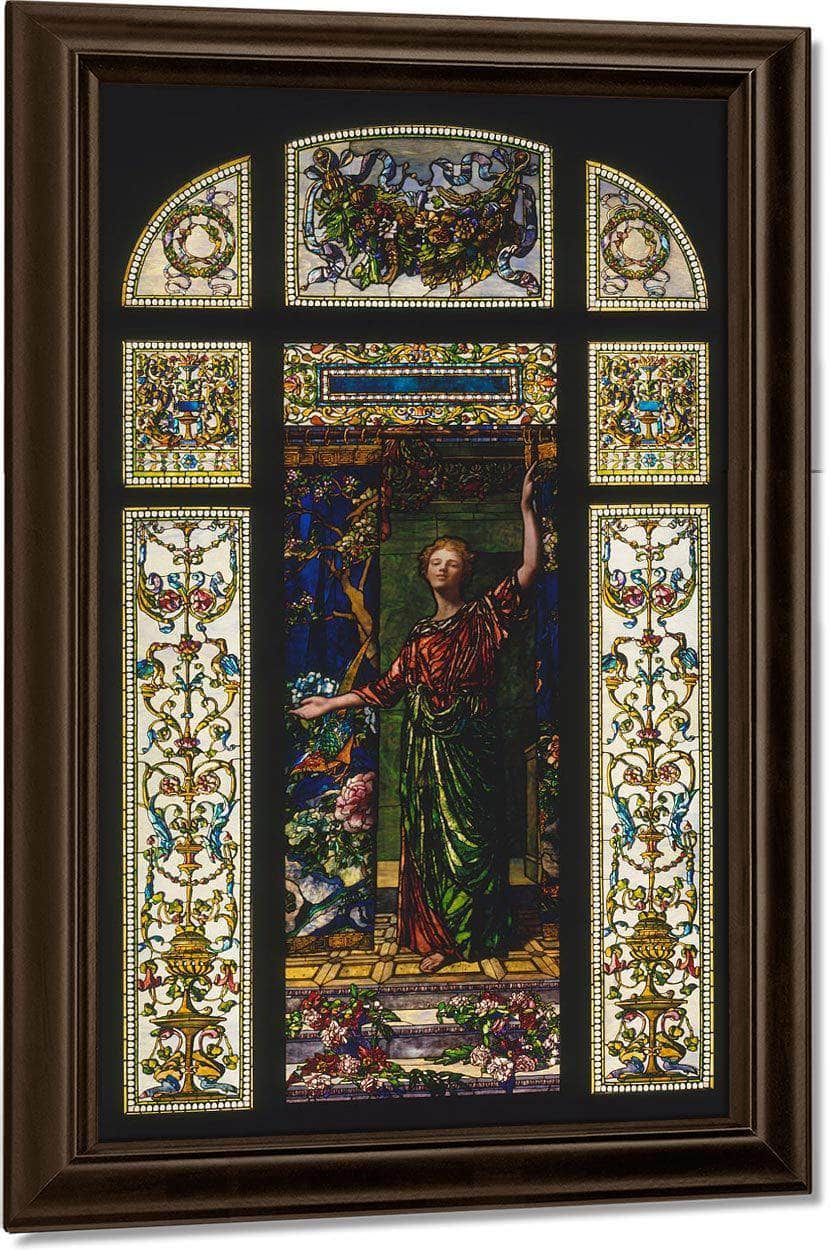 Stained Glass Window From The Mrs. George T. Bliss House New York By John La Farge Fine Art Print