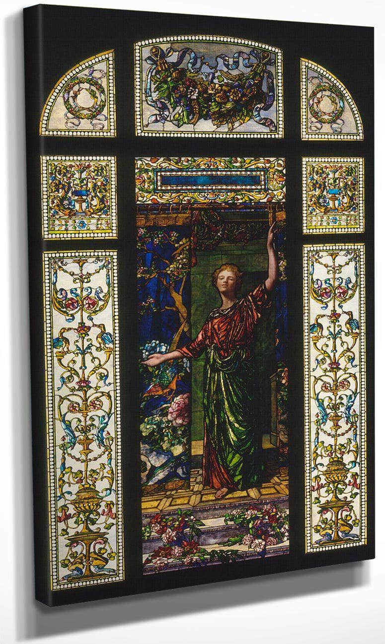 Stained Glass Window From The Mrs. George T. Bliss House New York By John La Farge Fine Art Print