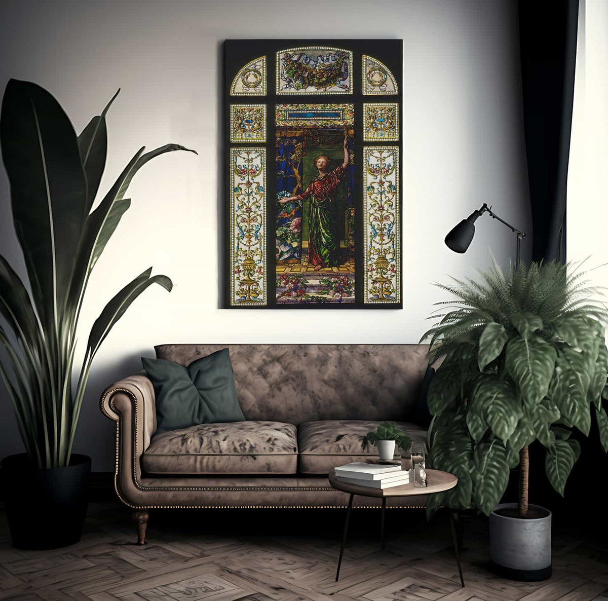 Stained Glass Window From The Mrs. George T. Bliss House New York By John La Farge Fine Art Print