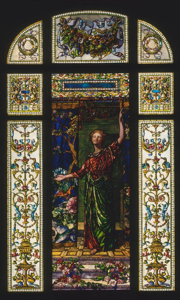 Stained Glass Window From The Mrs. George T. Bliss House New York By John La Farge Fine Art Print