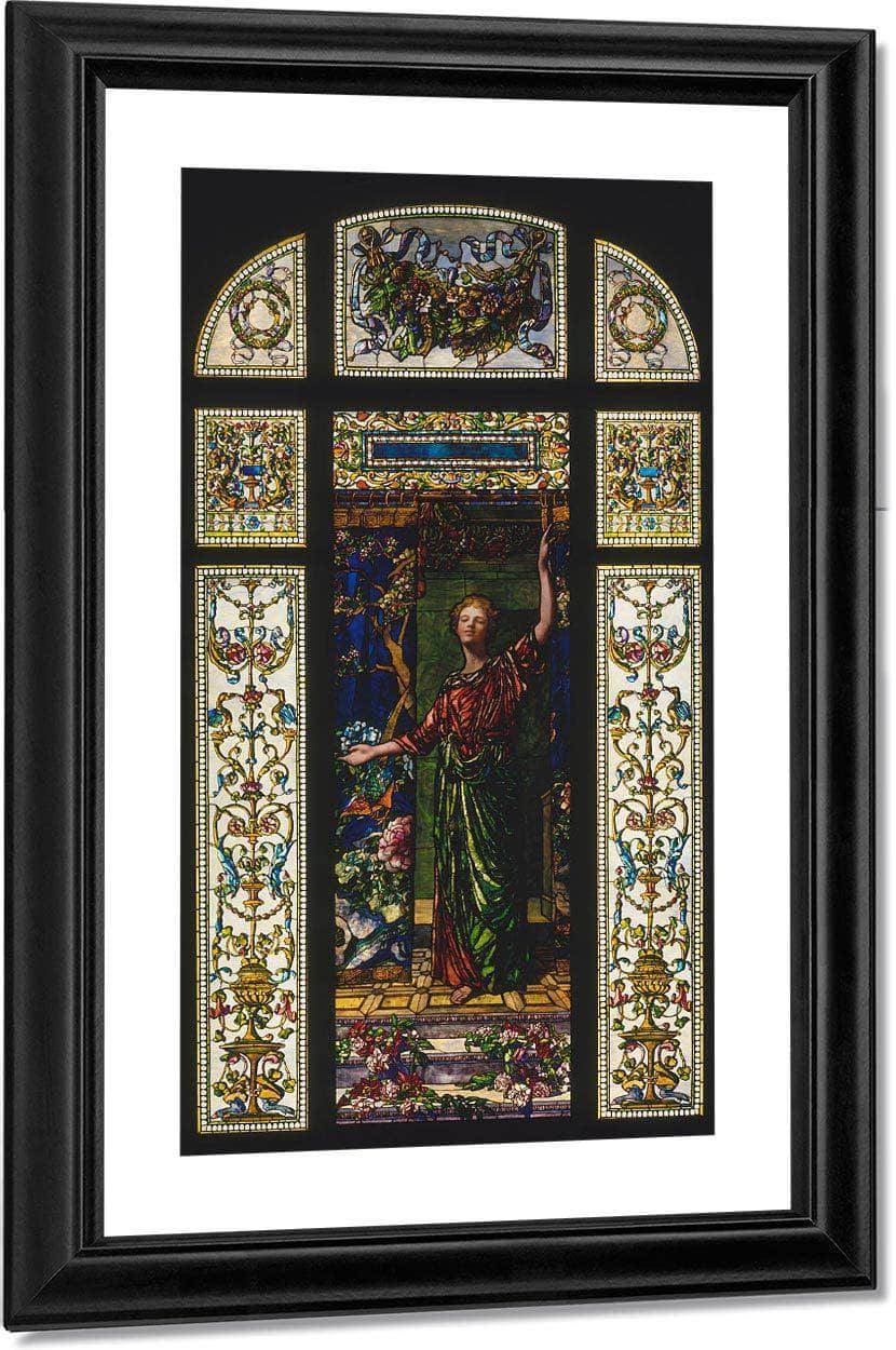 Stained Glass Window From The Mrs. George T. Bliss House New York By John La Farge Fine Art Print