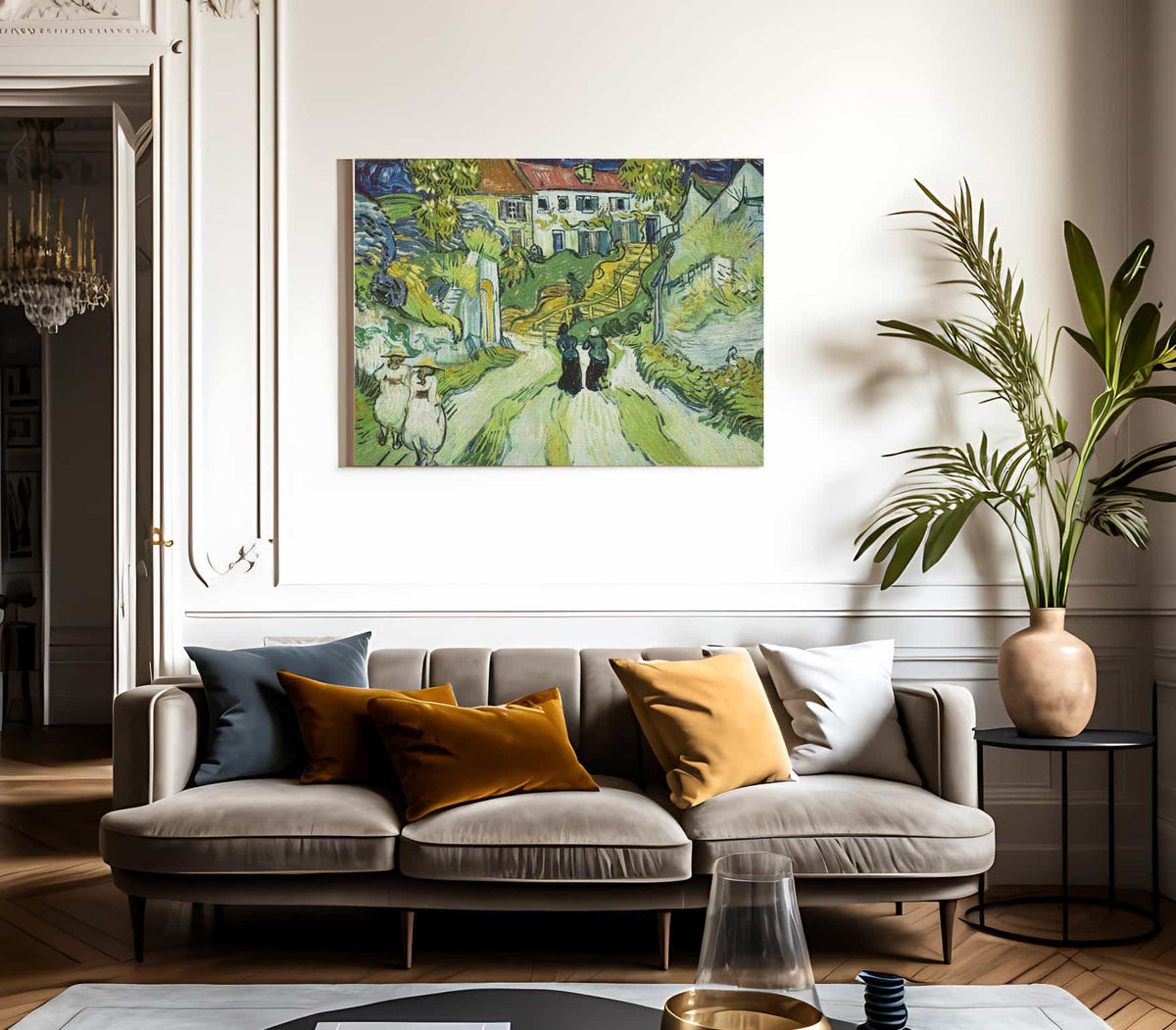 Stairway At Auvers 2 By Vincent Van Gogh Fine Art Print