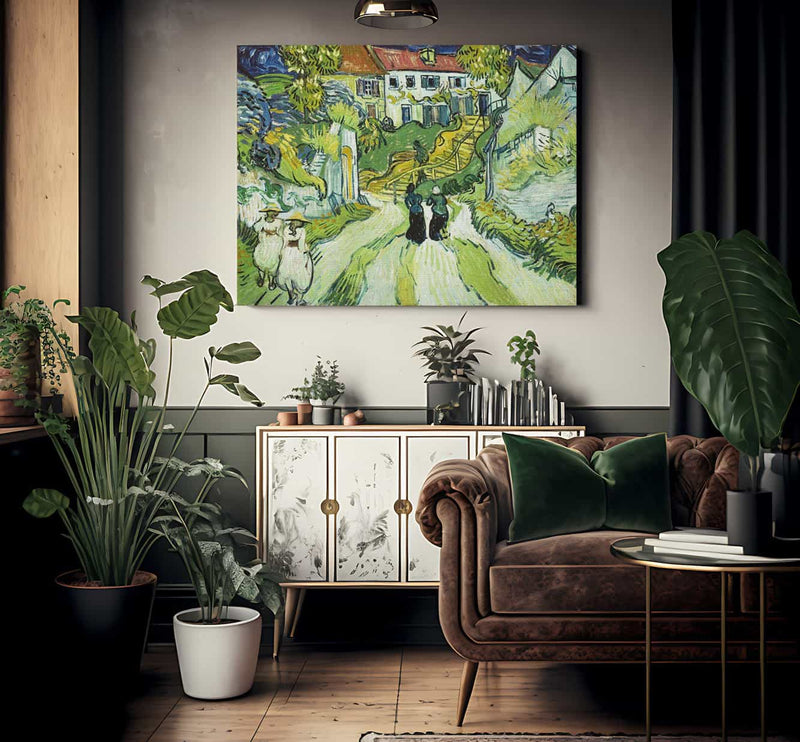 Stairway At Auvers 2 By Vincent Van Gogh Fine Art Print