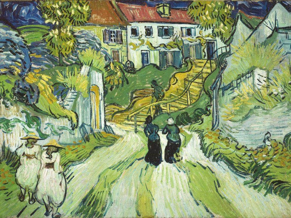 Stairway At Auvers By Vincent Van Gogh Fine Art Print