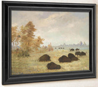 Stalking Buffalo, Arkansas By George Catlin Fine Art Print
