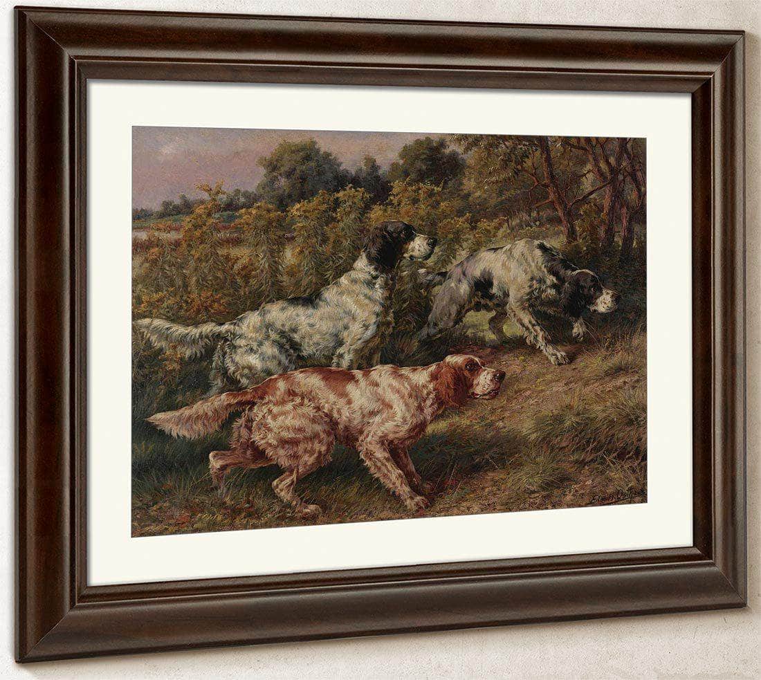 Stalking Setters By Edmund Henry Osthaus Fine Art Print