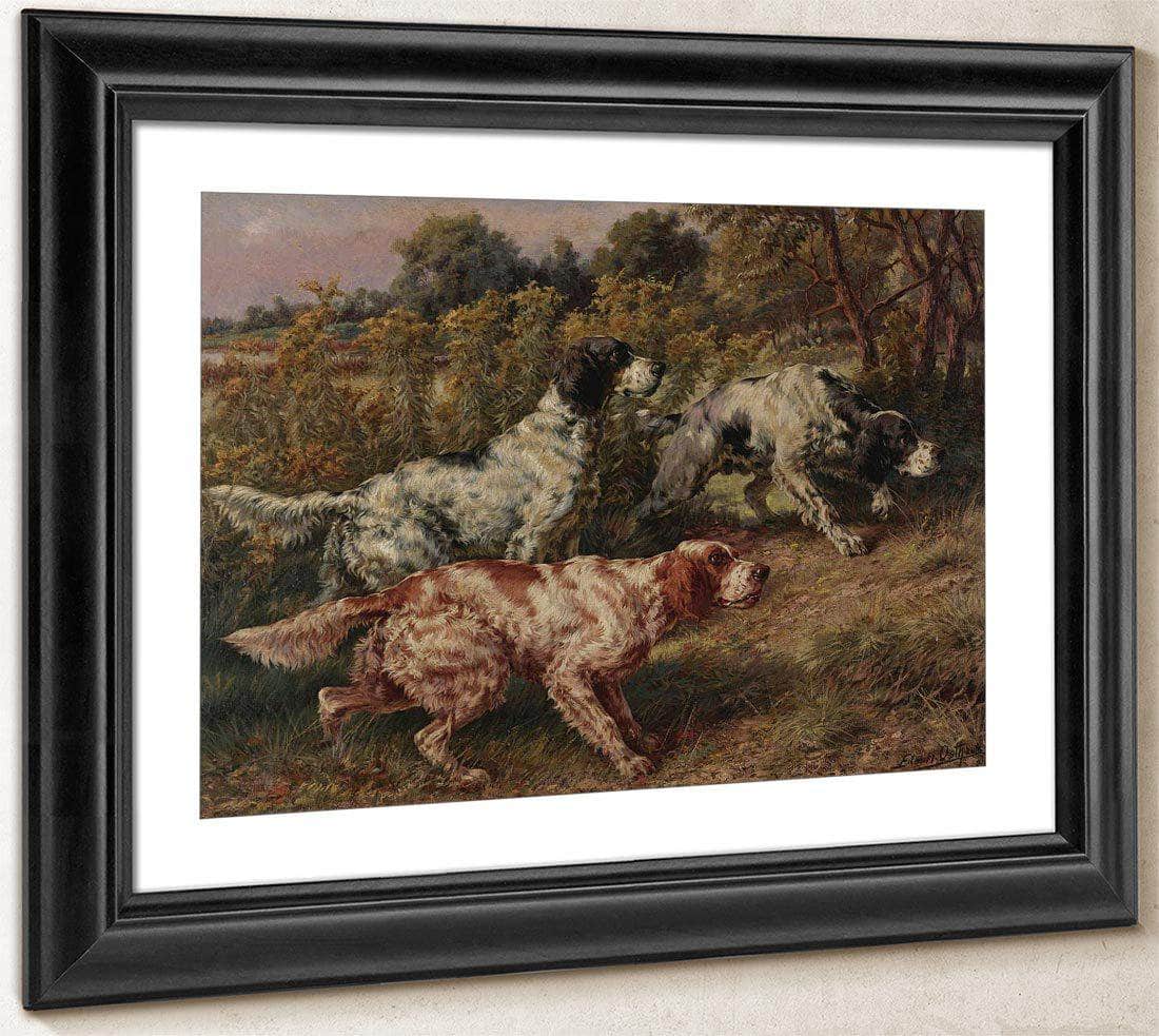 Stalking Setters By Edmund Henry Osthaus Fine Art Print