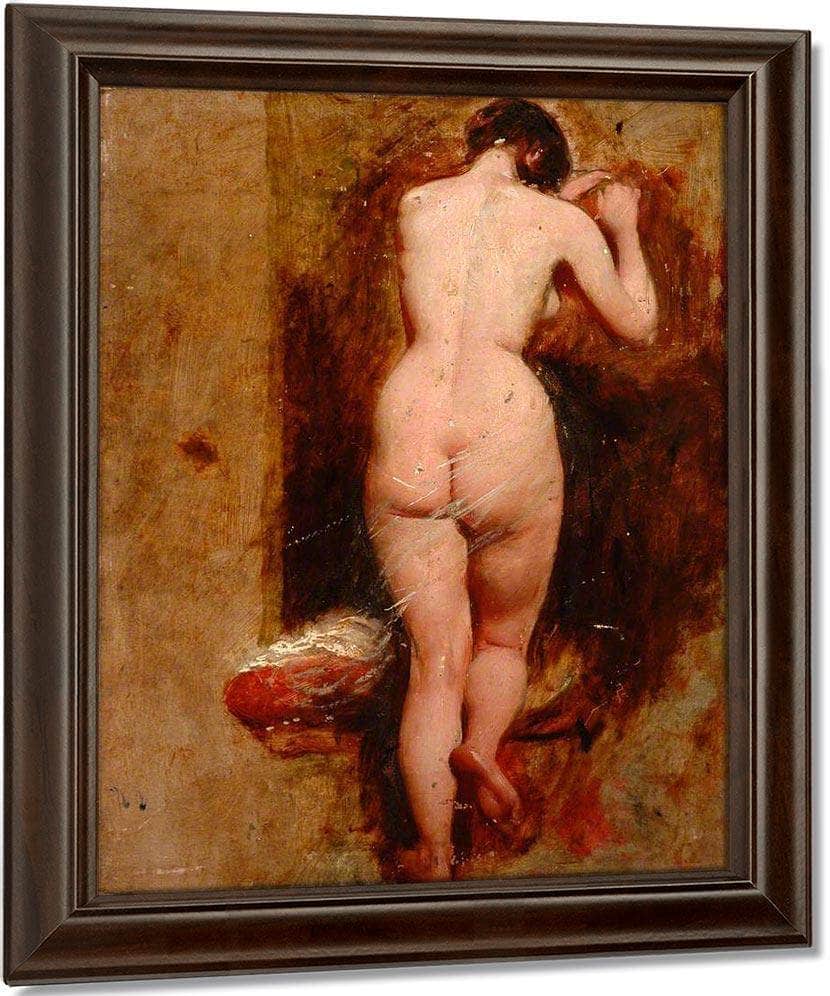Standing Female Nude, Back View By William Etty Fine Art Print
