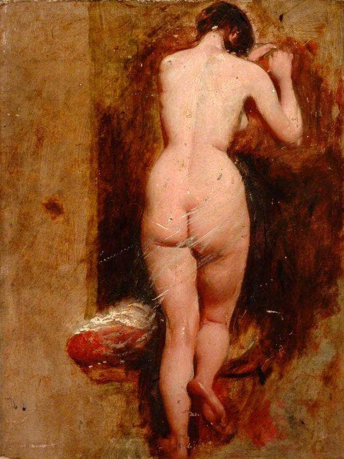 Standing Female Nude, Back View By William Etty Fine Art Print