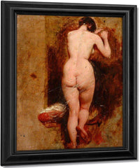 Standing Female Nude, Back View By William Etty Fine Art Print