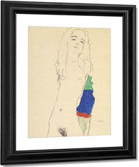 Standing Female Nude By Egon Schiele Fine Art Print