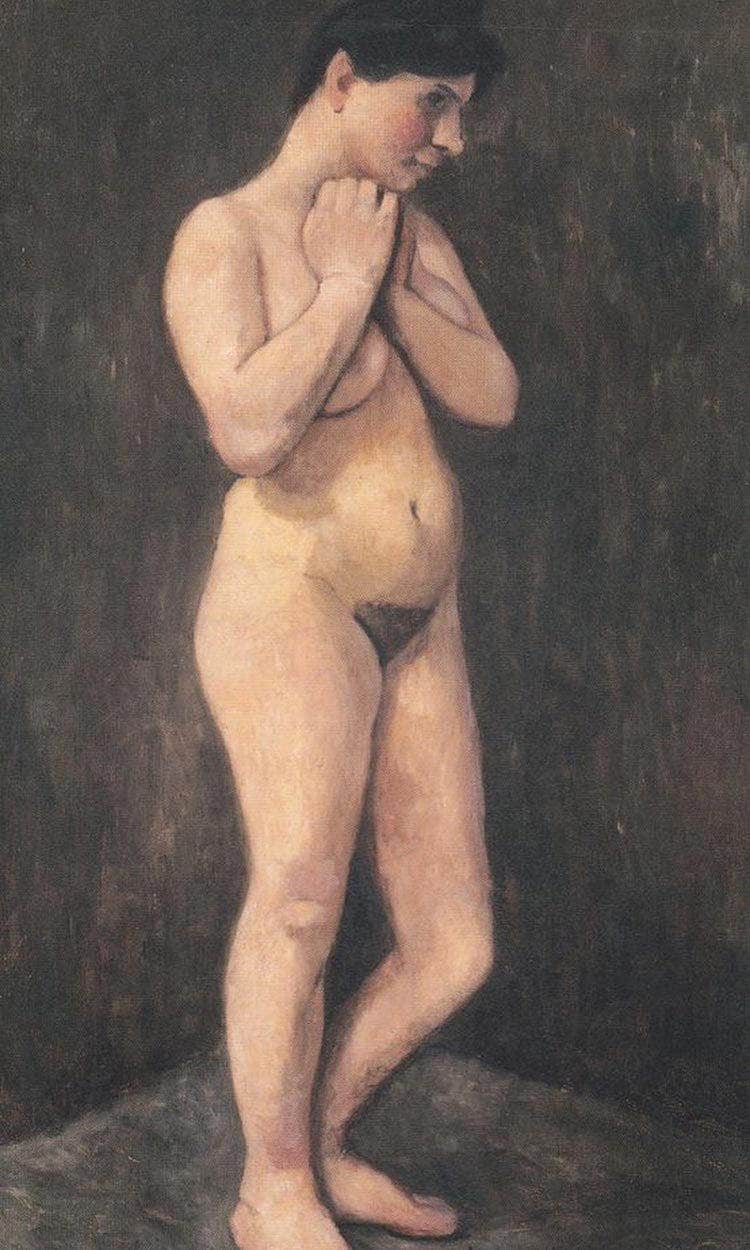 Standing Female Nude By Paula Modersohn Becker Fine Art Print