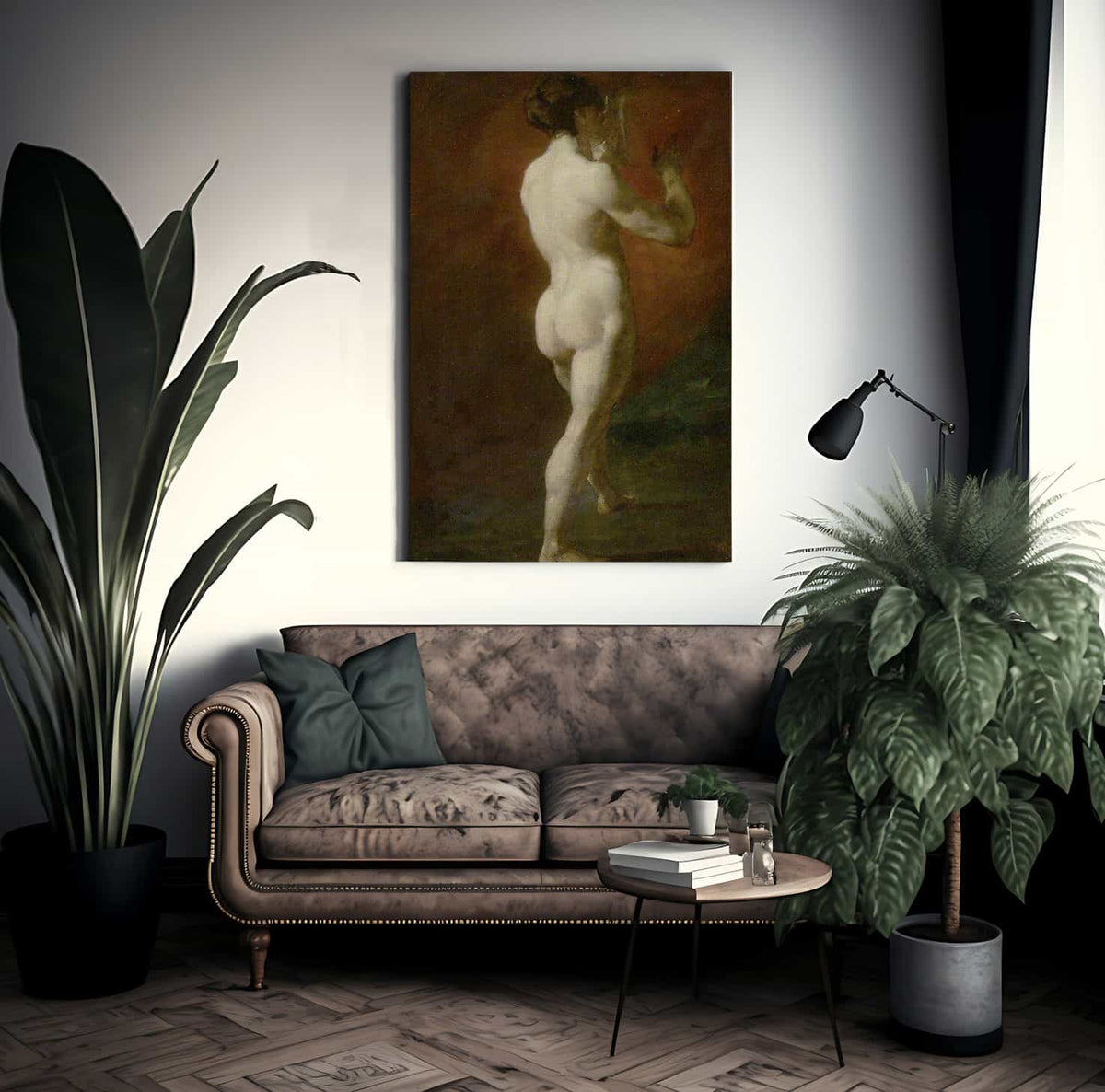Standing Female Nude Seen From Behind By William Etty Fine Art Print