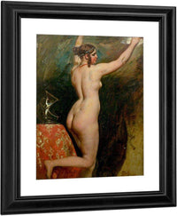 Standing Female Nude With Helmet By William Etty Fine Art Print