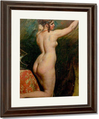 Standing Female Nude With Helmet By William Etty Fine Art Print