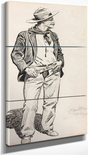 Standing Gentleman 1895 By Maynard Dixon Fine Art Print