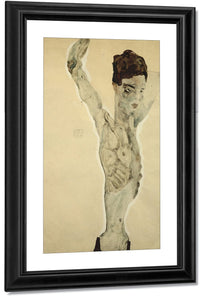 Standing Male Nude By Egon Schiele Fine Art Print