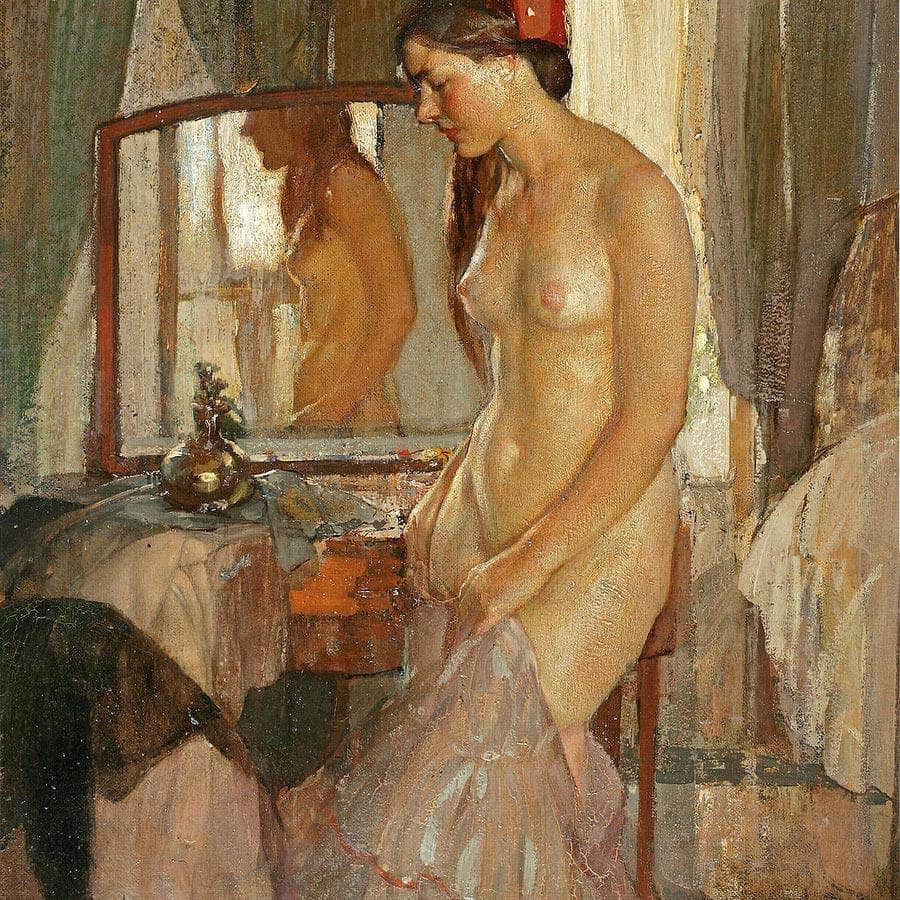 Standing Nude By Richard Edward Miller Fine Art Print
