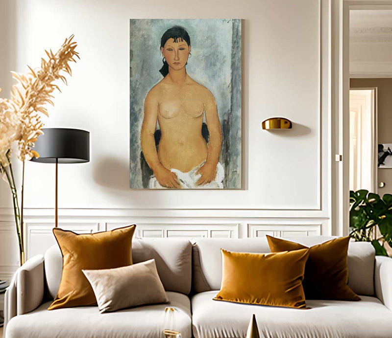 Standing Nude  Elvira 1918 By Amedeo Modigliani Fine Art Print