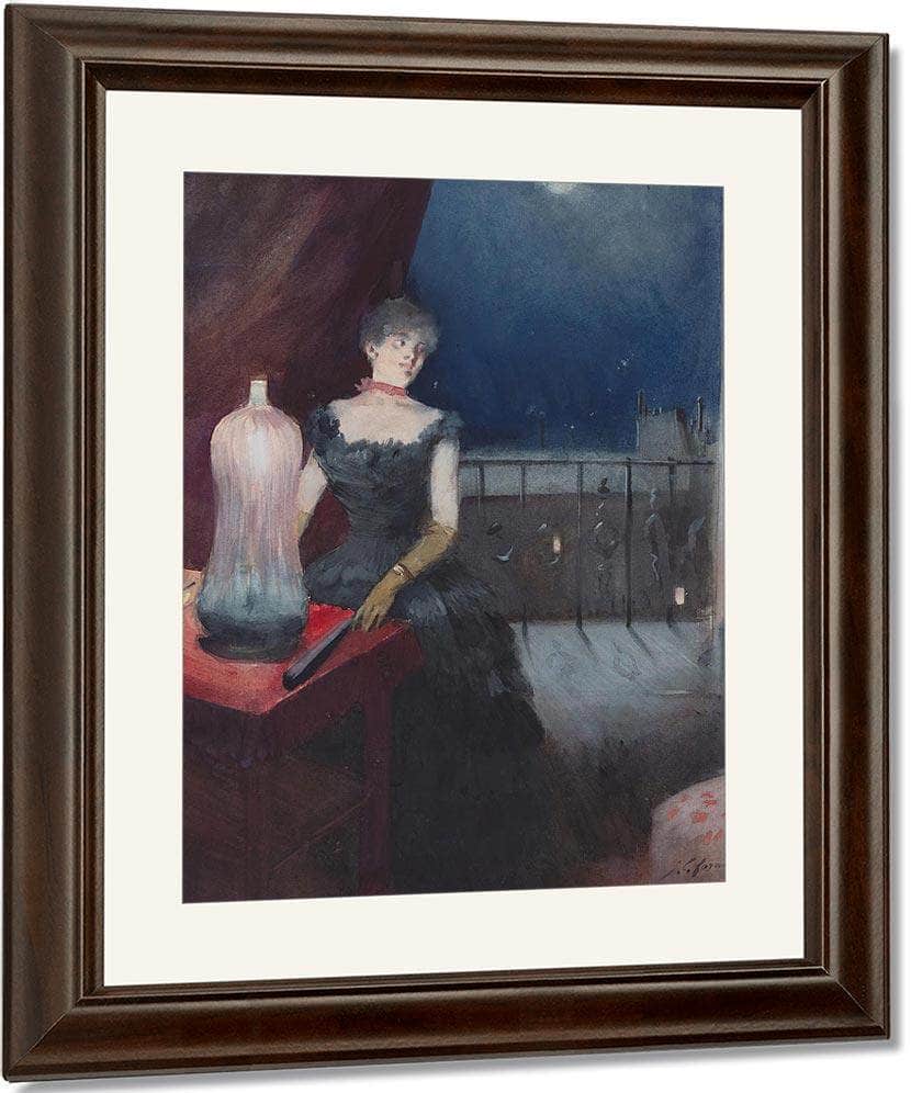 Standing Woman With A Fan Jean Louis Forain By Fine Art Print