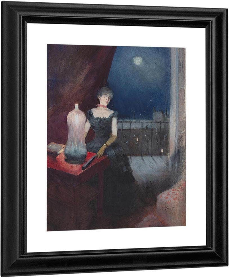 Standing Woman With A Fan Jean Louis Forain By Fine Art Print