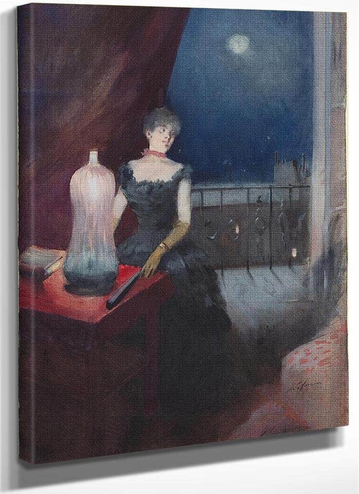 Standing Woman With A Fan Jean Louis Forain By Fine Art Print