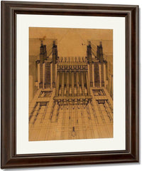 Station Of Airplanes Trains With Funiculars And Lifts On Three Roadways 1914 By Antonio Sant'elia Fine Art Print