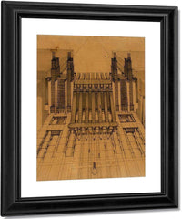 Station Of Airplanes Trains With Funiculars And Lifts On Three Roadways 1914 By Antonio Sant'elia Fine Art Print