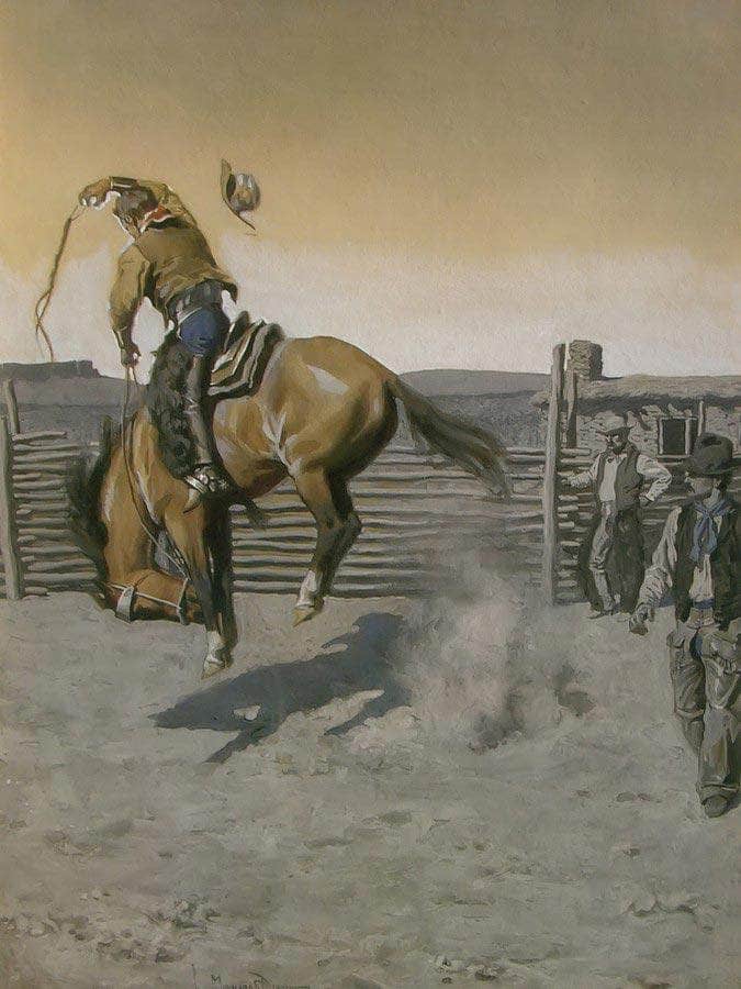 Stay With Him By Maynard Dixon Fine Art Print