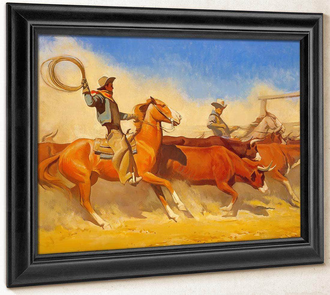 Steers To Market By Maynard Dixon Fine Art Print