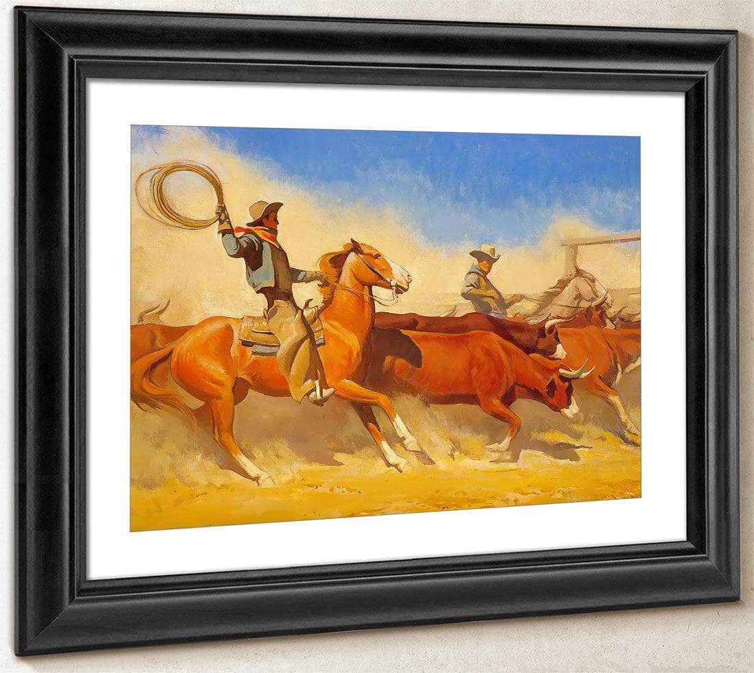 Steers To Market By Maynard Dixon Fine Art Print