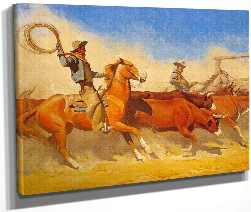 Steers To Market By Maynard Dixon Fine Art Print