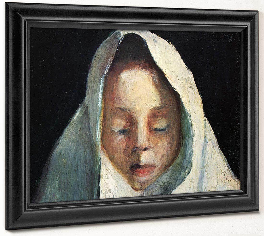 Still Life Child 1039 S Head With White Cloth 1907 By Paula Modersohn Becker Fine Art Print