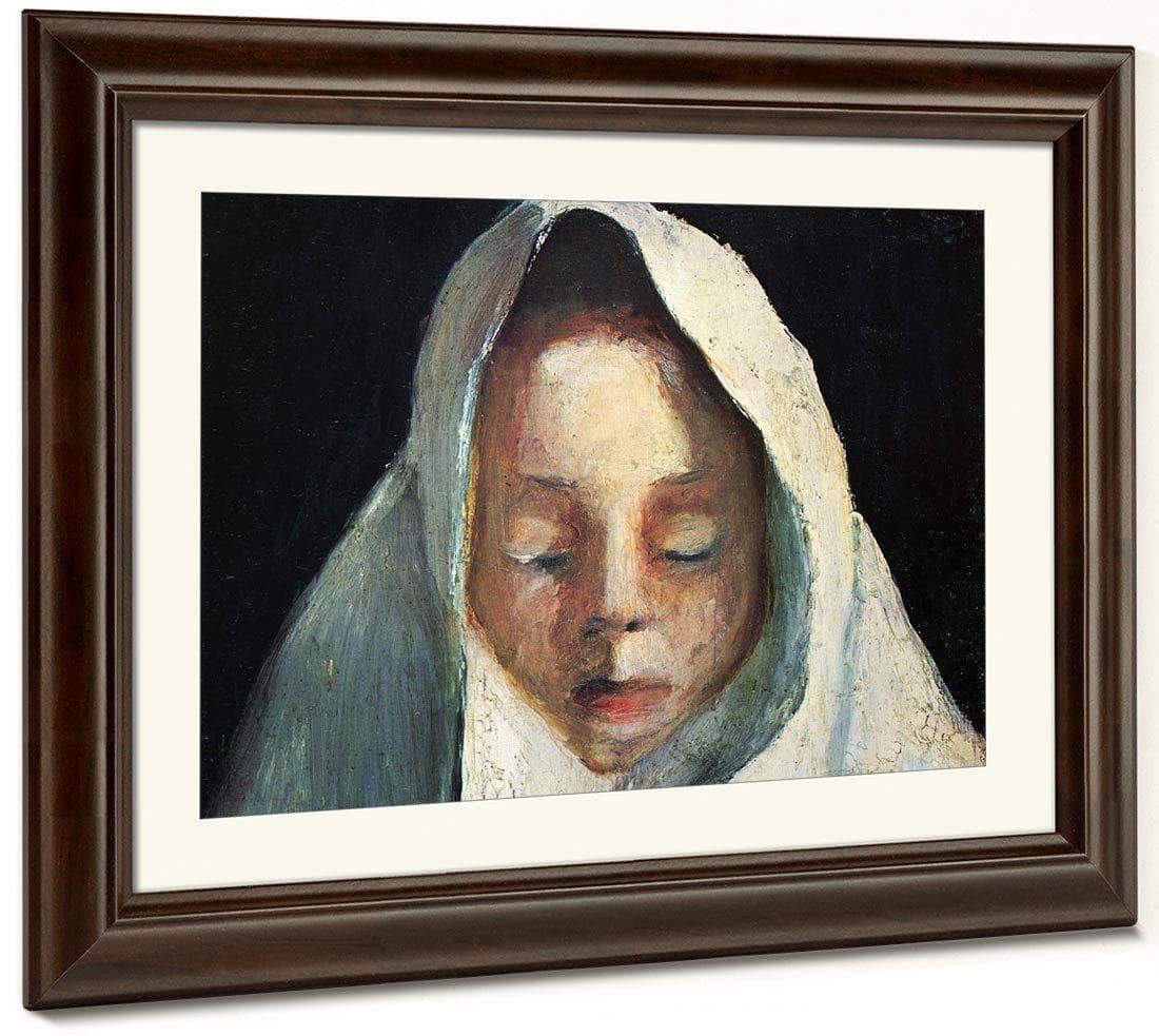 Still Life Child 1039 S Head With White Cloth 1907 By Paula Modersohn Becker Fine Art Print