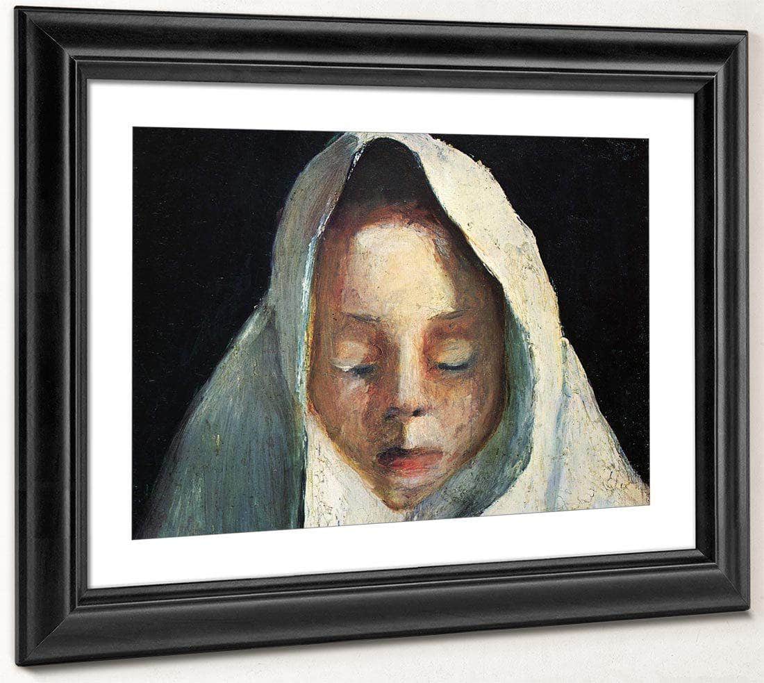 Still Life Child 1039 S Head With White Cloth 1907 By Paula Modersohn Becker Fine Art Print