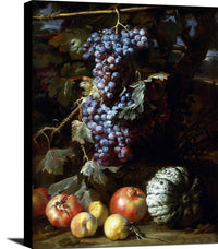 Still Life Grapes Hanging In Landscape Painting Abraham Brueghel Canvas Art Fine Art Print