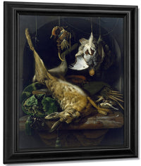Still Life Of A Dead Hare Partridges And Other Birds In A Niche By Jan Baptist Weenix Fine Art Print