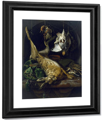Still Life Of A Dead Hare Partridges And Other Birds In A Niche By Jan Baptist Weenix Fine Art Print