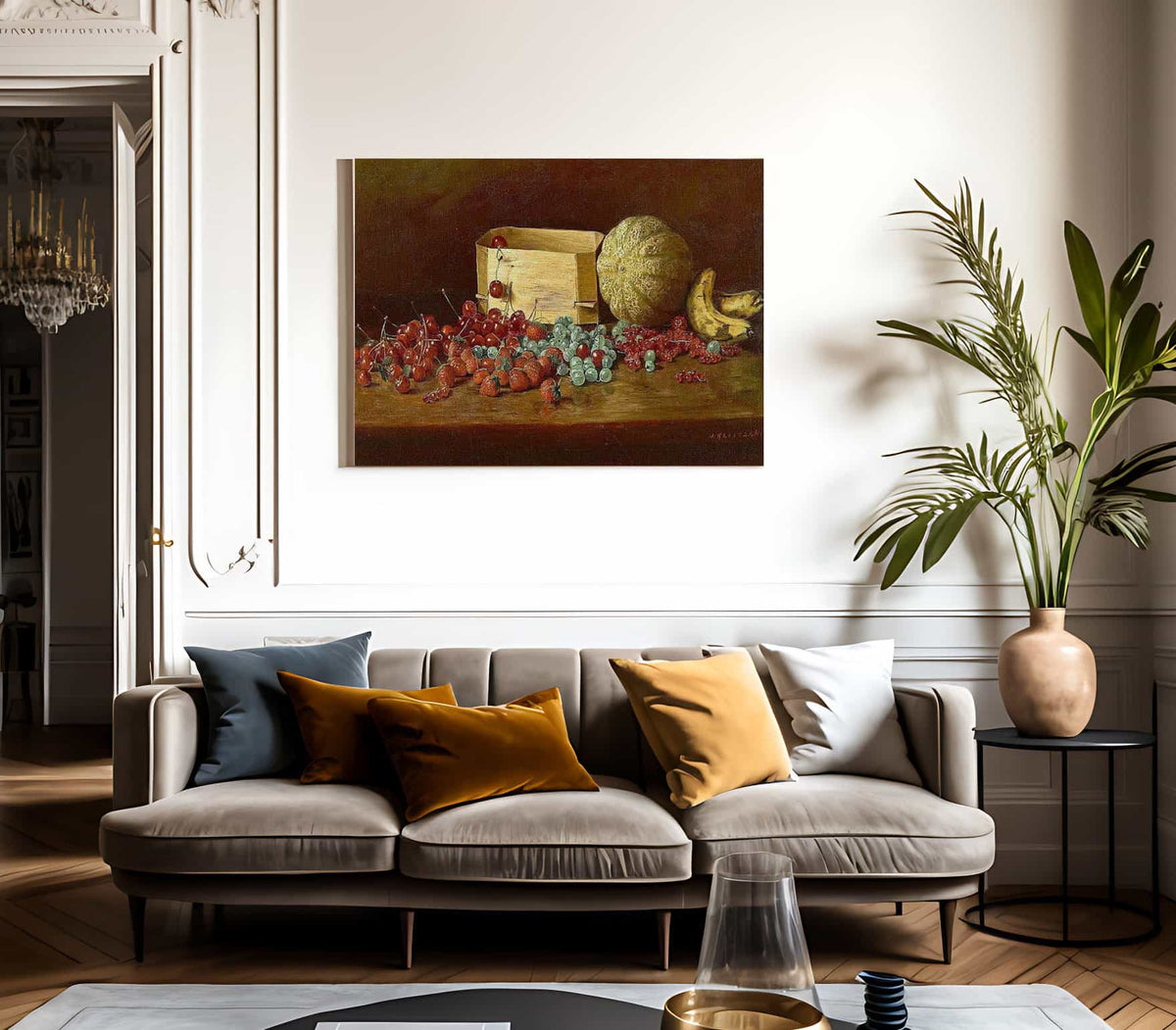 Still Life Of Fruit By Joseph Kleitsch Fine Art Print
