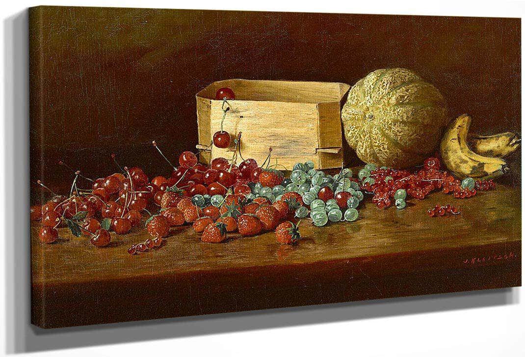 Still Life Of Fruit By Joseph Kleitsch Fine Art Print