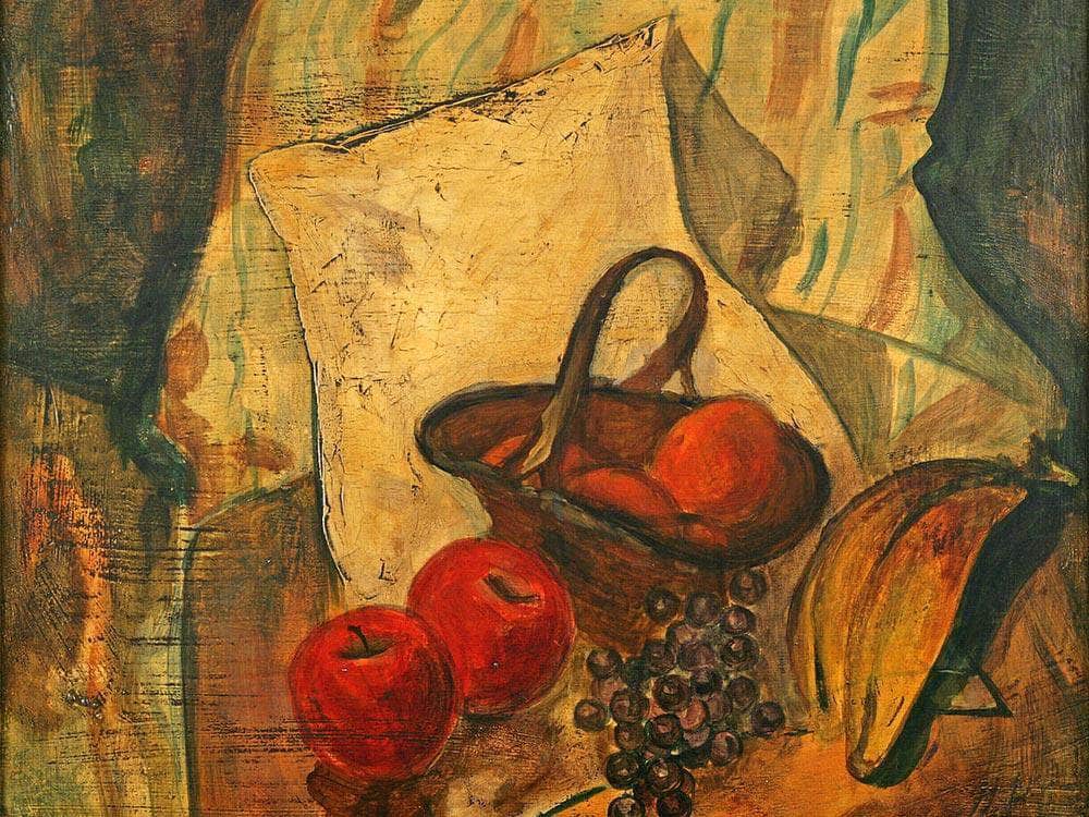 Still Life Of Fruit In A Basket By Alfred Henry Maurer Fine Art Print