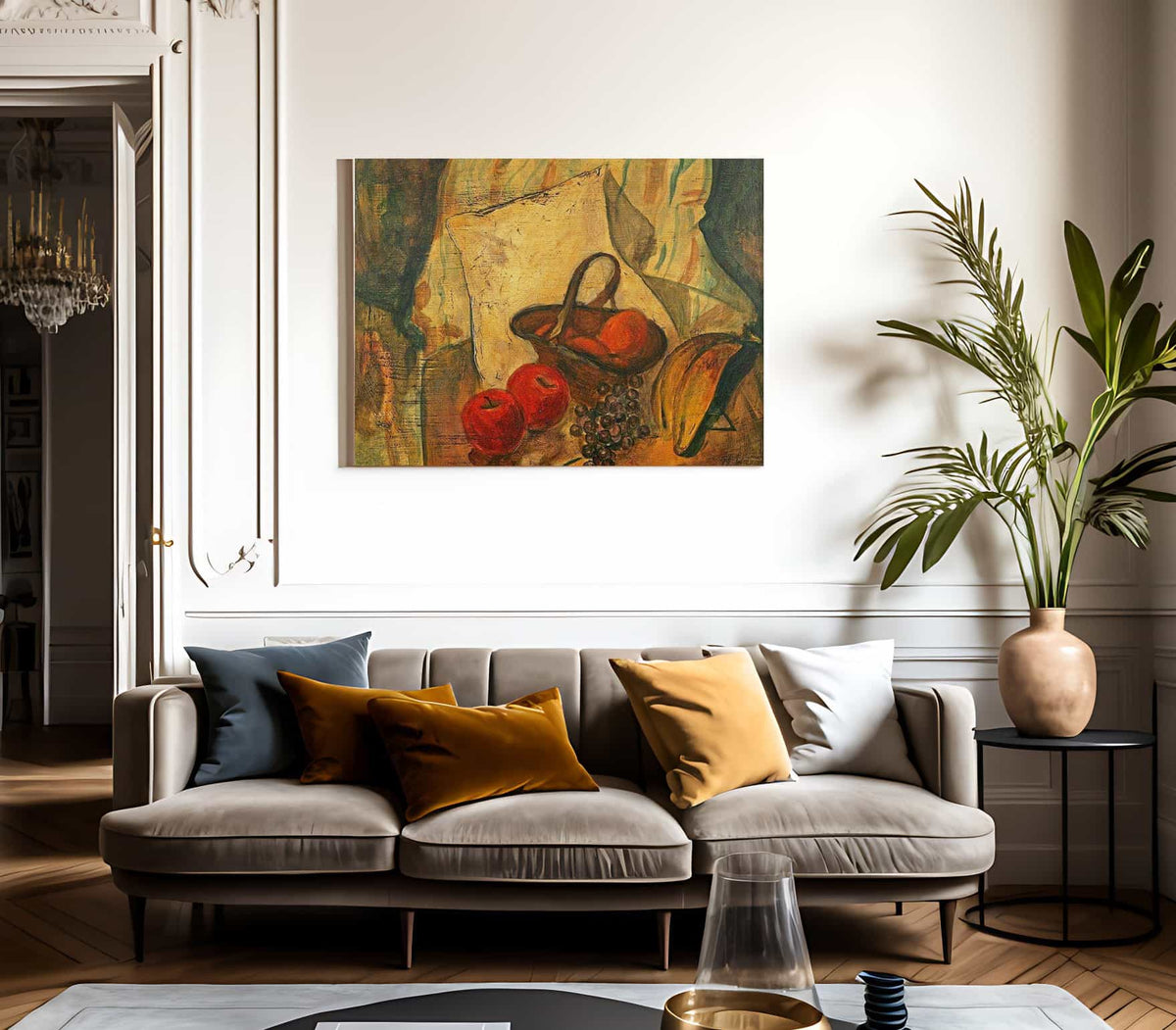 Still Life Of Fruit In A Basket By Alfred Henry Maurer Fine Art Print