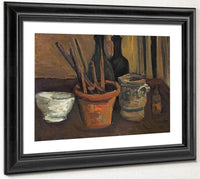 Still Life Of Paintbrushes In A Flowerpot By Vincent Van Gogh Fine Art Print
