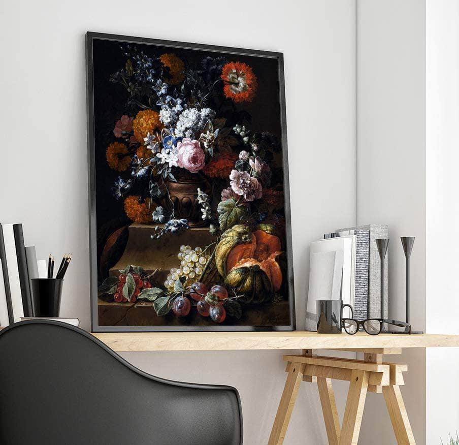 Still Life Various Flowers In A Vase Painting Gaspar Verbruggen Canvas Art Fine Art Print