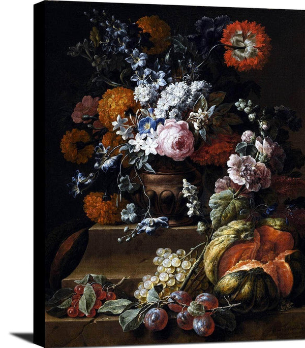Still Life Various Flowers In A Vase Painting Gaspar Verbruggen Canvas Art Fine Art Print